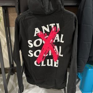 Antisocial social club black hoodie size small